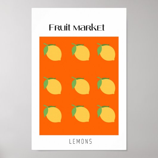 Poster Citrons du marché aux fruits (Devant)