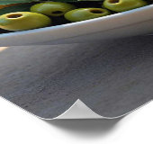 Poster Citrons ensoleillés, olives, tranches d'agrumes (Coin)