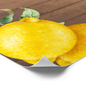 Poster Citrons et bois Fête des mariées rustique signe d' (Coin)