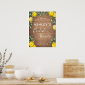 Poster Citrons et bois Fête des mariées rustique signe d' (Cuisine)