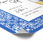 Poster Citrons et carreaux méditerranéens Wedding showers (Coin)