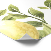 Poster Citrons et feuilles Boho Mariage Bienvenue (Coin)