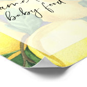 Poster Citrons et feuilles - donnez un nom à ce petit pot (Coin)