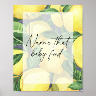Poster Citrons et feuilles - donnez un nom à ce petit pot