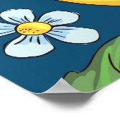 Poster Citrons jaunes : Motif de fruits tropicaux. (Coin)