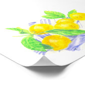 Poster citrons Meyer sur la serviette de cuisine (Coin)