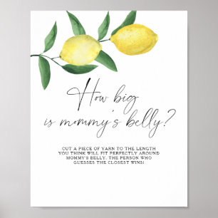 Poster Citrons - quelle est la taille du ventre de maman