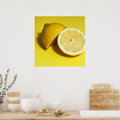Poster Citrons Slices Fruit Photographie (Cuisine)
