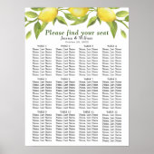 Poster Citrons & verdure 12 Tables Mariage SÉJOUR GRAPHIQ (Devant)