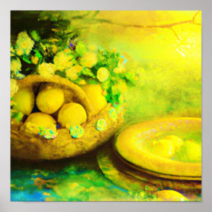 Poster Citrons vintage