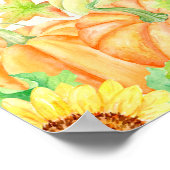 Poster Citrouille Aquarelle (Coin)