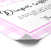 Poster Citrouille arc baby shower Diaper Raffin jeu (Coin)