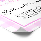 Poster Citrouille arc baby shower Late couche nuit (Coin)