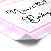 Poster Citrouille arc baby shower Nom de l'aliment pour b (Coin)