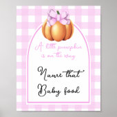 Poster Citrouille arc baby shower Nom de l'aliment pour b (Devant)