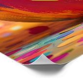 Poster Citrouille Arc-en-ciel Pop Art (Coin)