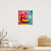 Poster Citrouille Arc-en-ciel Pop Art (Cuisine)