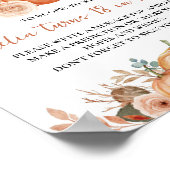 Poster Citrouille Automne Anniversaire Fête Heure Capsule (Coin)