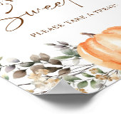 Poster Citrouille Automne Baby shower d'automne Les bébés (Coin)