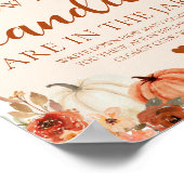 Poster Citrouille Automne Baby shower Devinez Combien de (Coin)