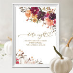 Poster Citrouille Automne Fête des mariées Date Jar de nu<br><div class="desc">Créez une suite élégante et intemporelle sur le thème des mariages,  qui reflète votre style sans effort avec des détails personnalisés.</div>