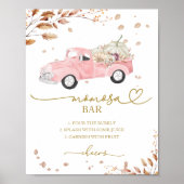 Poster Citrouille Automne Fille Baby shower MOMosa Bar Si (Devant)