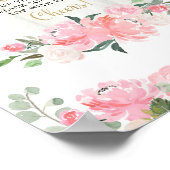 Poster Citrouille automne fleuri Momosa bar panneau baby (Coin)