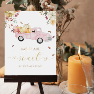 Poster Citrouille Automne Les Bébés Sont Symbole Sucré