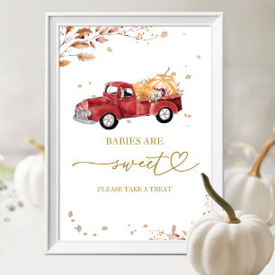 Poster Citrouille Automne Les Bébés Sont Symbole Sucré