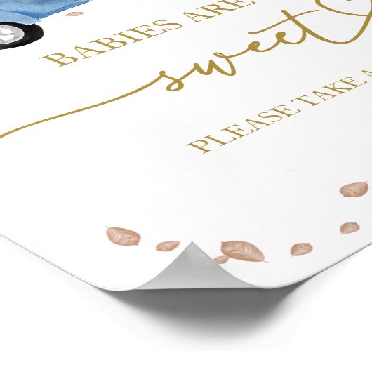 Poster Citrouille Automne Les Bébés Sont Symbole Sucré (Coin)