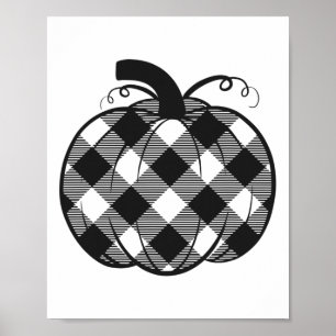 Poster Citrouille automne mignon Thanksgiving automne Buf