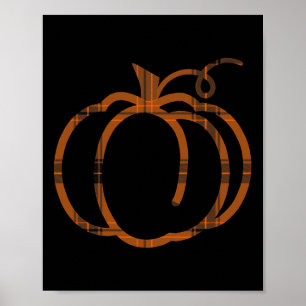 Poster Citrouille automne mignon Thanksgiving automne Buf