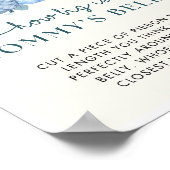 Poster Citrouille Baby shower à quel point la taille est  (Coin)