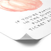 Poster Citrouille Baby shower Déchets Déposer Signe Désac (Coin)