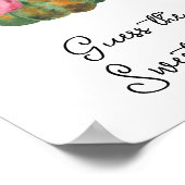 Poster Citrouille baby shower devine la douce pagaille (Coin)