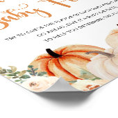 Poster Citrouille Baby shower Devine Le Panneau Alimentai (Coin)