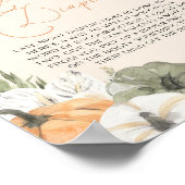 Poster Citrouille Baby shower Late Night Diapés (Coin)