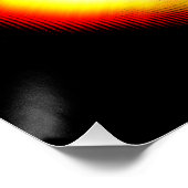Poster Citrouille blanc Glitchy EDM (Coin)