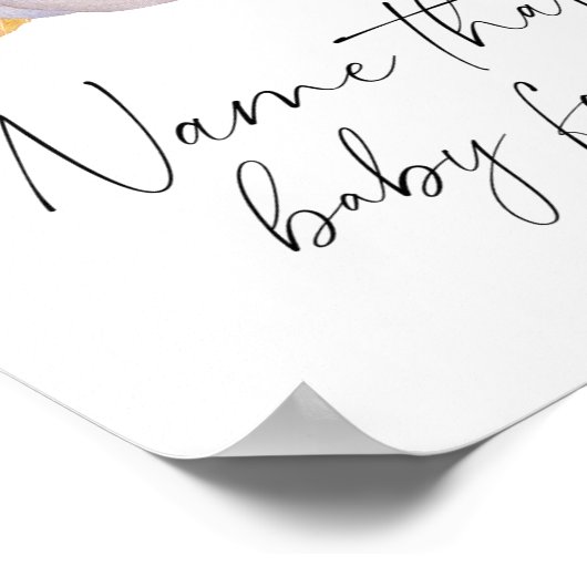 Poster Citrouille blanc - nom que bébé nourriture (Coin)