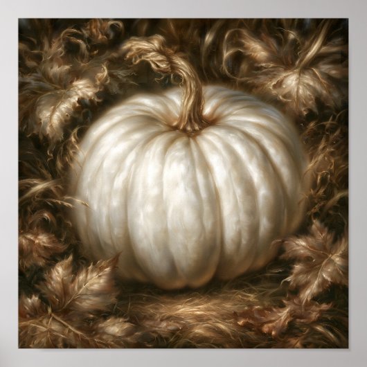 Poster Citrouille blanche (Devant)