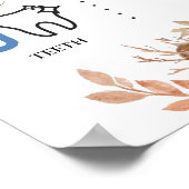 Poster Citrouille Bleu Camion 1er Anniversaire Jalon (Coin)