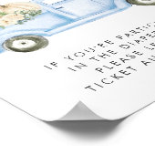 Poster Citrouille Blue Truck Diaper Raffle Baby Boy Douch (Coin)