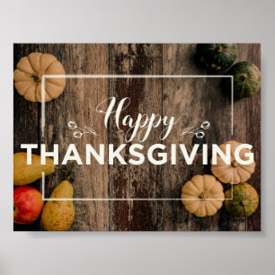 Poster citrouille bon thanksgiving