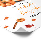 Poster Citrouille brasserie Baby shower café épice Bienve (Coin)