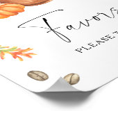 Poster Citrouille Café Douche nuptiale Faveurs (Coin)