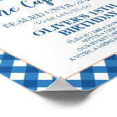 Poster Citrouille Camion bleu 1er Anniversaire Heure Caps (Coin)