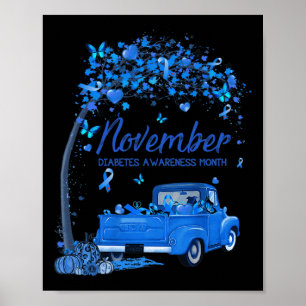 Poster Citrouille Camion Novembre Mois de sensibilisation