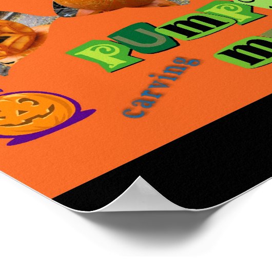 Poster "Citrouille Carving Math" (Coin)