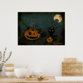 Poster Citrouille&Cat (Cuisine)
