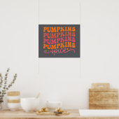 Poster Citrouille Citrouille Citrouille Citrouille Épice (Cuisine)